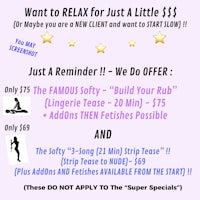 a flyer with the words relax for just a little